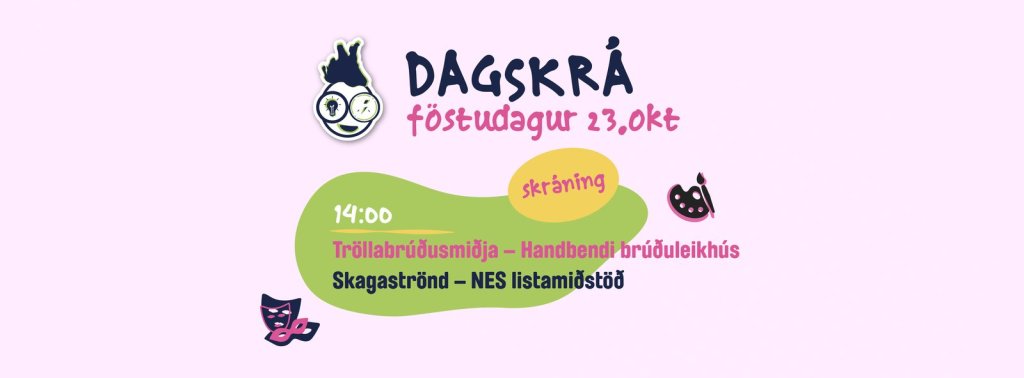 Dagskrá Skúnaskralls föstudaginn 23. október 2026