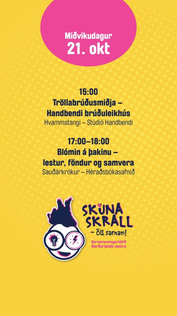 Dagskrá Skúnaskralls miðvikudaginn 21. október (2)