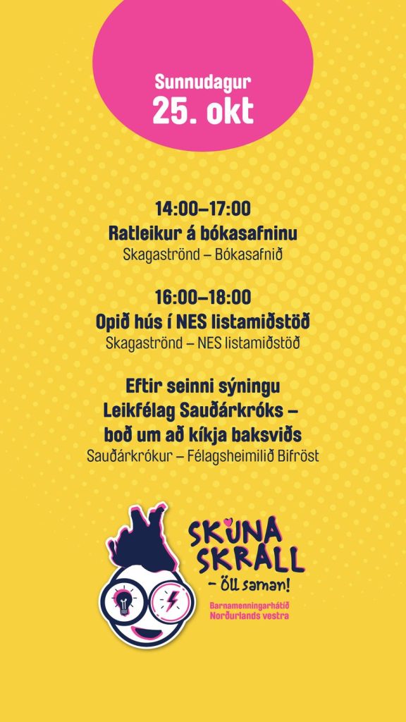 Dagskrá Skúnaskralls sunnudaginn 25. október (2)