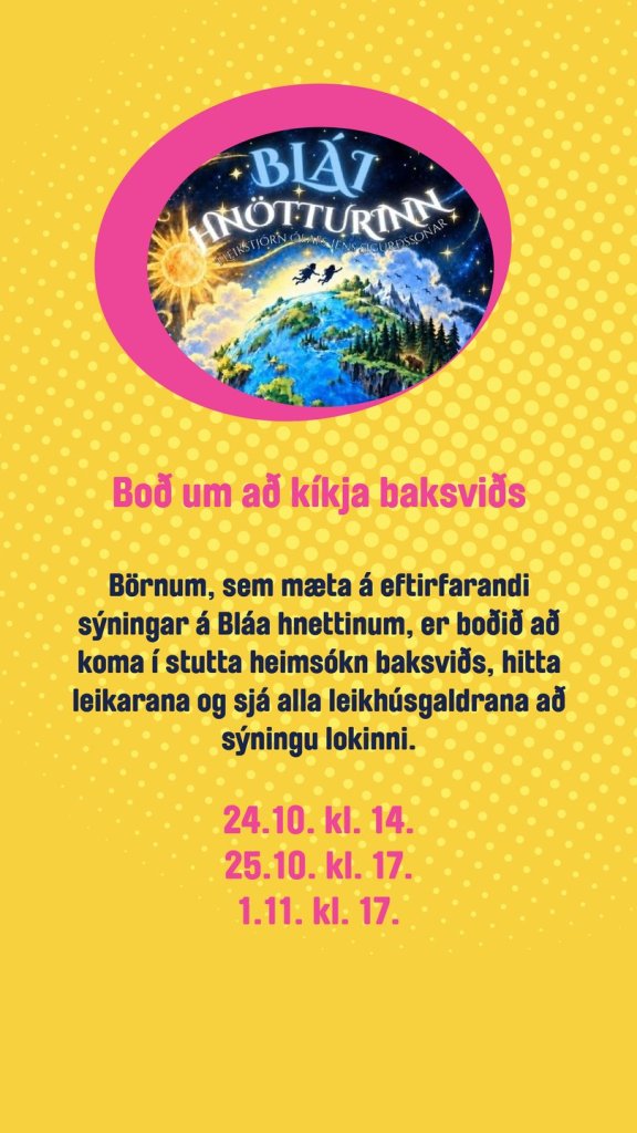 Boð um að kíkja baksviðs